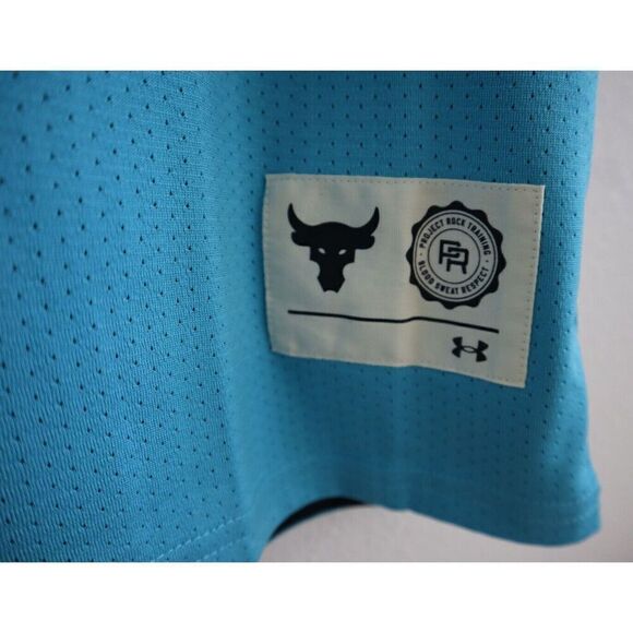 Under Armour 1377442-433 Men's Sz S Blue/Black Project Rock Reversible Mesh Tank - Picture 4 of 8